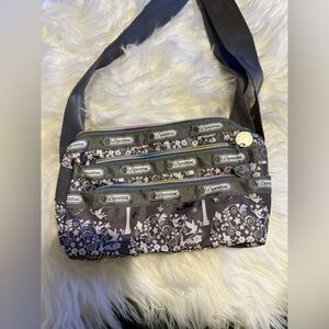 LeSportsac Gray Floral Women's Bag